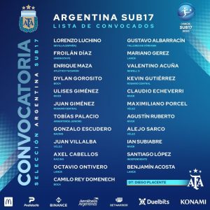 Diego Placente definió la lista de convocados en Argentina para el Sudamericano de Ecuador 2023.