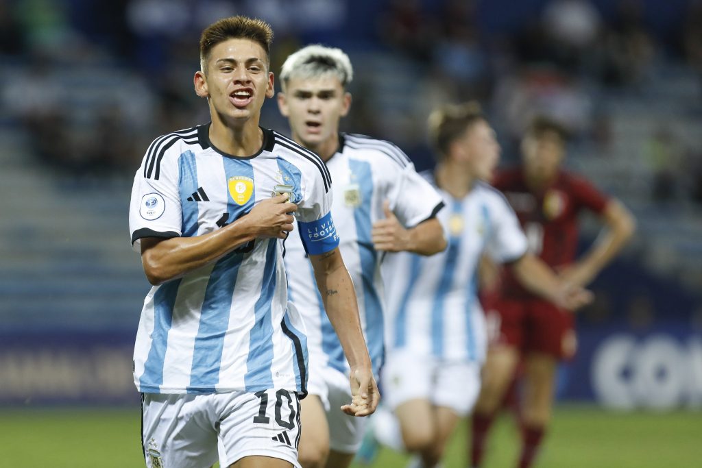 La Selección Argentina Sub 17 venció 4 a 2 a Venezuela en su inicio en el Sudamericano de Ecuador 2023.