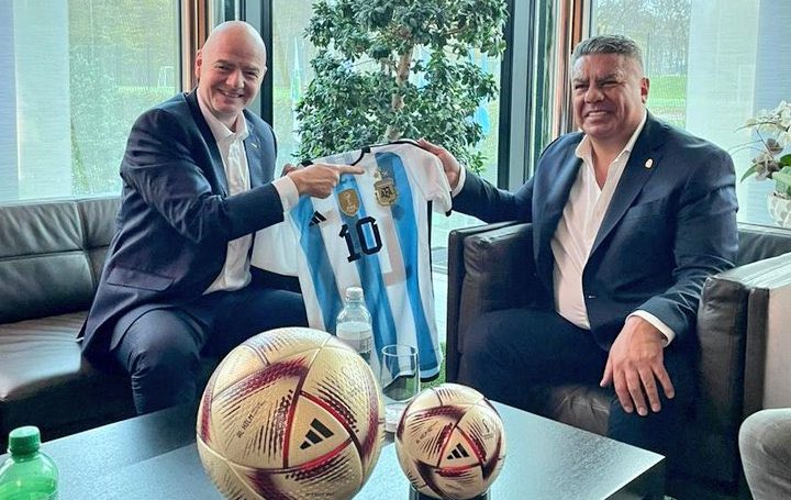 Encuentro AFA - FIFA: Claudio Tapia visitó a Gianni Infantino